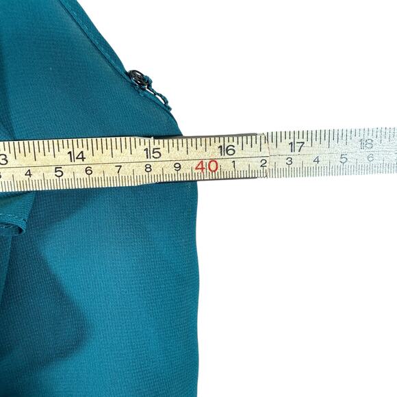 Vera Wang White Collection Gem Style 360531 Teal Ruffle Gown | Bridesmaid 4 - Picture 9 of 11